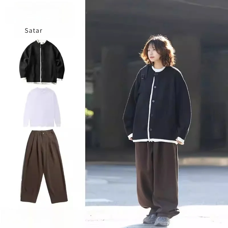 Men's Tee-Piece Sweater Set Casual Knitted Cardigan Jaet Fake Two-Piece Autumn Winter Leisure Polyester Fiber round Ne
Men's Tee-Piece Sweater Set Casual Knitted Cardigan Jaet Fake Two-Piece Autumn Winter Leisure Polyester Fiber round Ne