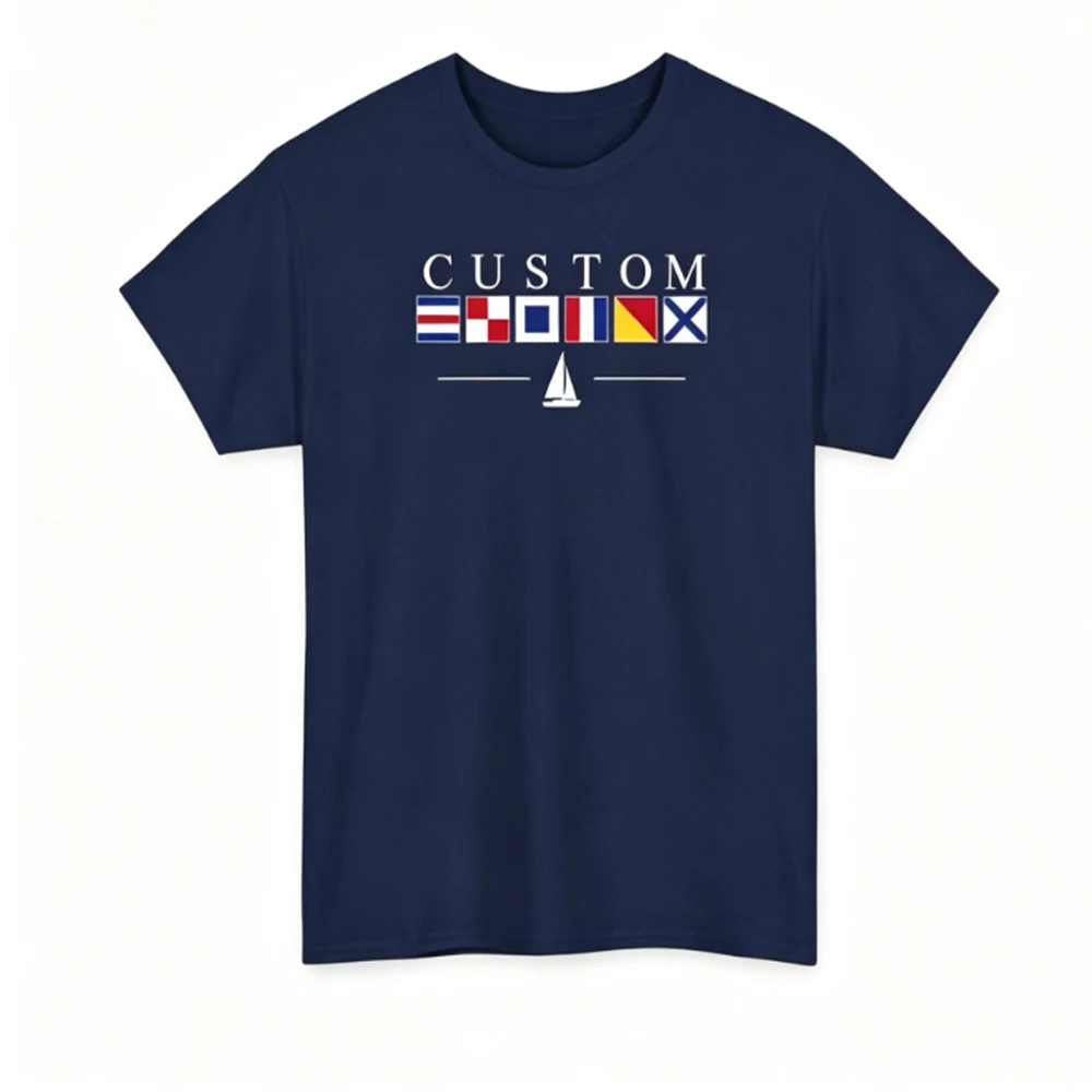 Custom Nautical Flag Print T-Shirt Personalizable Maritime Signal Flag Tops Boating Gift For Sailors Captain Casual Outfit 2026
Custom Nautical Flag Print T-Shirt Personalizable Maritime Signal Flag Tops Boating Gift For Sailors Captain Casual Outfit 2026