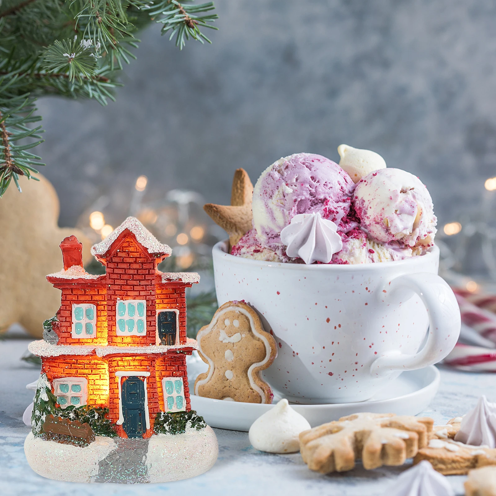 Resin Christmas Mini Lighted Decor Xmas nament Small Resin Luminous House Desktop Luminous Party Supplies
Resin Christmas Mini Lighted Decor Xmas nament Small Resin Luminous House Desktop Luminous Party Supplies