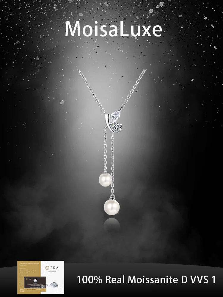 MoisaLuxe Official Store Moissanite Plata Sterling 925 Silver Jewelry Women's Inlaid Pearl Pendant Necklace for Women Fashion
MoisaLuxe Official Store Moissanite Plata Sterling 925 Silver Jewelry Women's Inlaid Pearl Pendant Necklace for Women Fashion