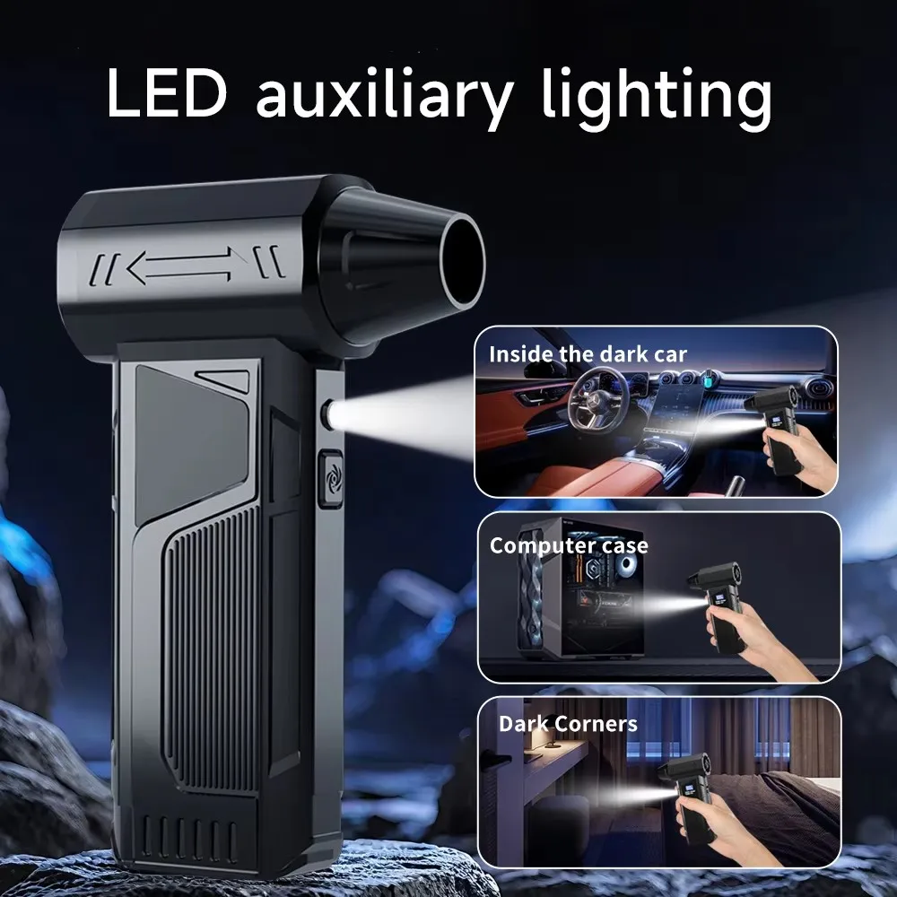 Wireless Jet Fan 990000RPM Brushless Motor Turbo Jet Blower Car Vacuum Cleaner Lighting/Digital Display Outdoor Portable Blower
Wireless Jet Fan 990000RPM Brushless Motor Turbo Jet Blower Car Vacuum Cleaner Lighting/Digital Display Outdoor Portable Blower
