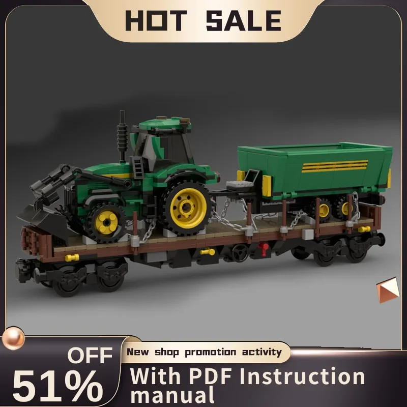 New Farm Moc Fladbed Wagon Loaded with Tractor Dump Tipper Trailer Model Creative Ideas Kid Toy Birthday Gift Technology Blocks
New Farm Moc Fladbed Wagon Loaded with Tractor Dump Tipper Trailer Model Creative Ideas Kid Toy Birthday Gift Technology Blocks