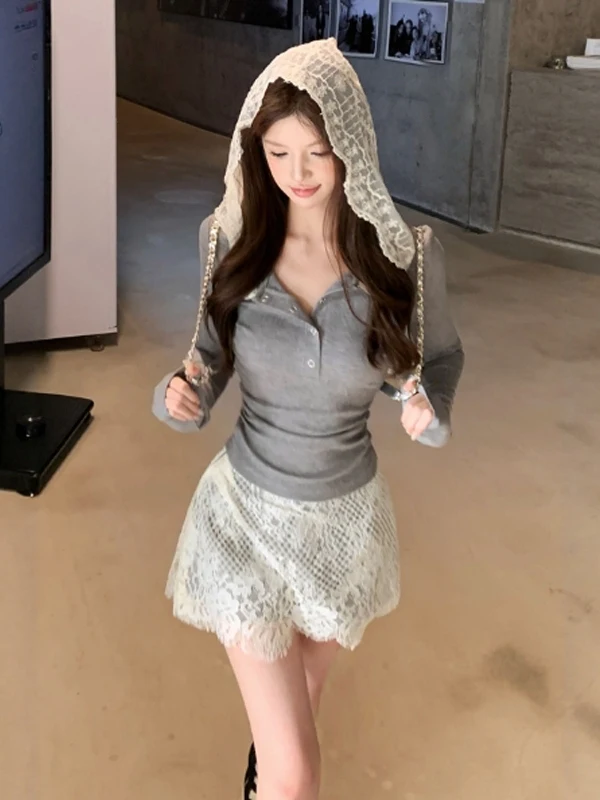 Korean Sle Unique Cute Hooded Fake Two-Piece Top f-Skirt Two-Piece Set Anti-Aging Whole Outfit Spring 2026 Faion Set
Korean Sle Unique Cute Hooded Fake Two-Piece Top f-Skirt Two-Piece Set Anti-Aging Whole Outfit Spring 2026 Faion Set