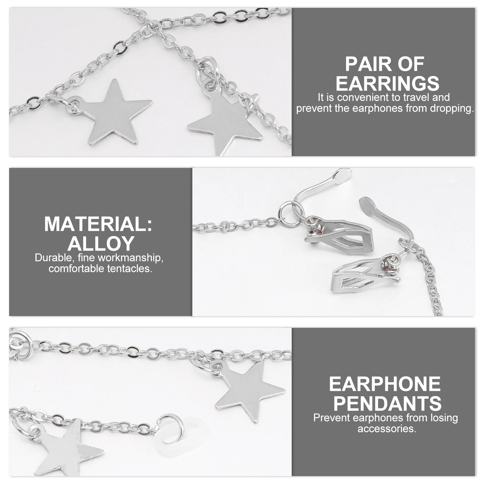 1 Pair Earrings Wireless Holder For Workout Daily Use Earphone Earring Straps Earphone Earring Straps Ear Line 
1 Pair Earrings Wireless Holder For Workout Daily Use Earphone Earring Straps Earphone Earring Straps Ear Line