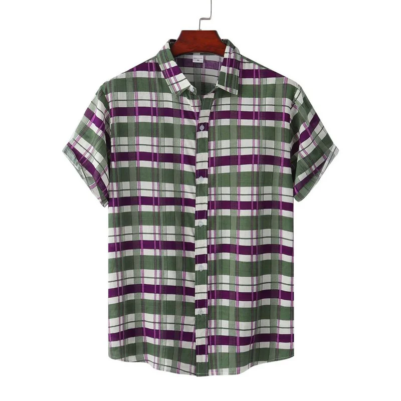 Vintage Multi Color Plaids Shirt For Men Summer Casual Short Sleeves 3d Printed Blouse Tops Party Street Button Hawaiian Shirts
Vintage Multi Color Plaids Shirt For Men Summer Casual Short Sleeves 3d Printed Blouse Tops Party Street Button Hawaiian Shirts