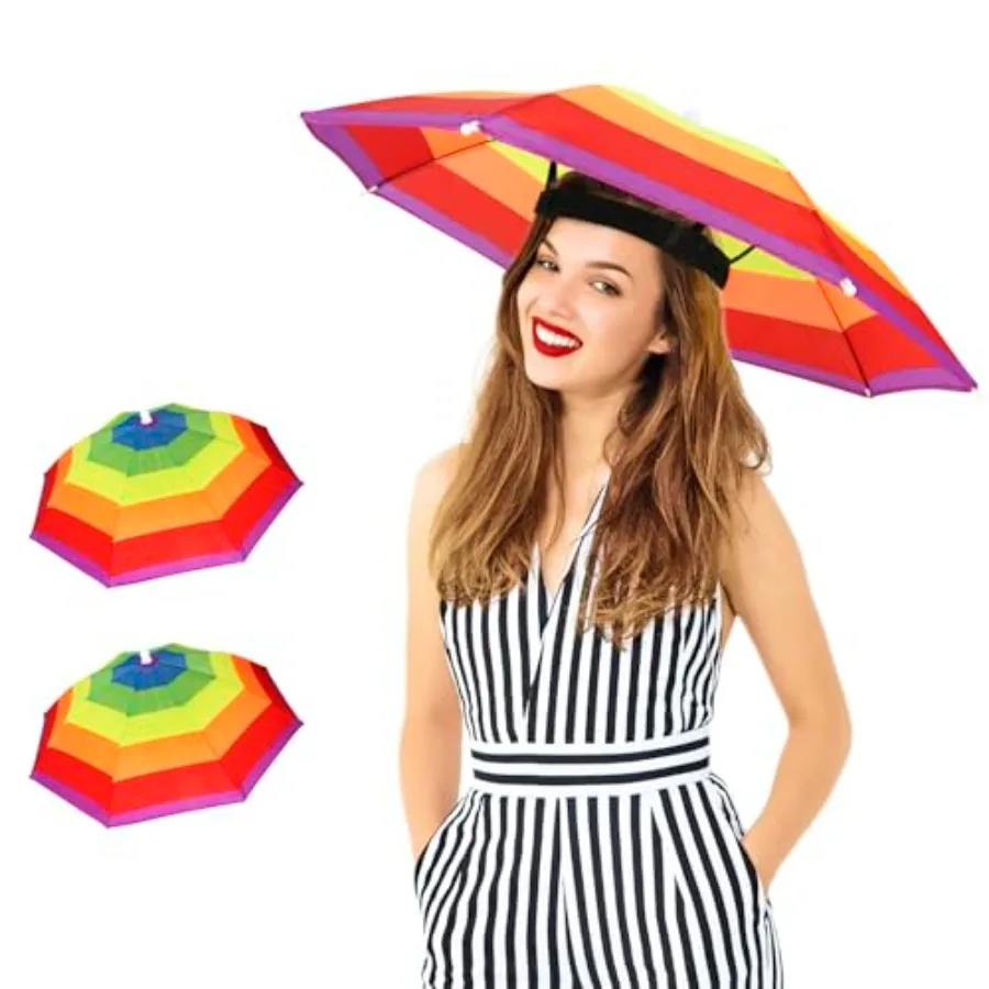 Umbrella Hat, 2 Pack Colorful Party Hats Hands Free Umbrella, Adjustable Headband Fits Women Men Adults for Beach Fishing Garde
Umbrella Hat, 2 Pack Colorful Party Hats Hands Free Umbrella, Adjustable Headband Fits Women Men Adults for Beach Fishing Garde