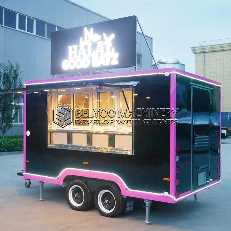 Belyoo Custom Mobile Food Truck Trailer Fully Equipped Mobile Kitchen Coffee Kiosk Food Kiosk Hot Dog Burger Beverage Sales
Belyoo Custom Mobile Food Truck Trailer Fully Equipped Mobile Kitchen Coffee Kiosk Food Kiosk Hot Dog Burger Beverage Sales