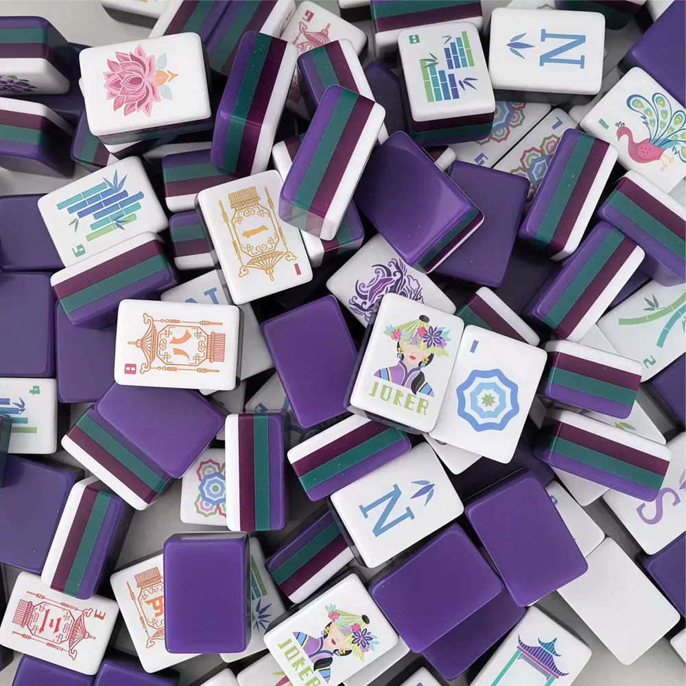 160 Tiles 4-Layer Acrylic American Mahjong Set Olive Green&Deep Purple MahJong Tiles Portable Leisure Board Game for Home Party
160 Tiles 4-Layer Acrylic American Mahjong Set Olive Green&Deep Purple MahJong Tiles Portable Leisure Board Game for Home Party