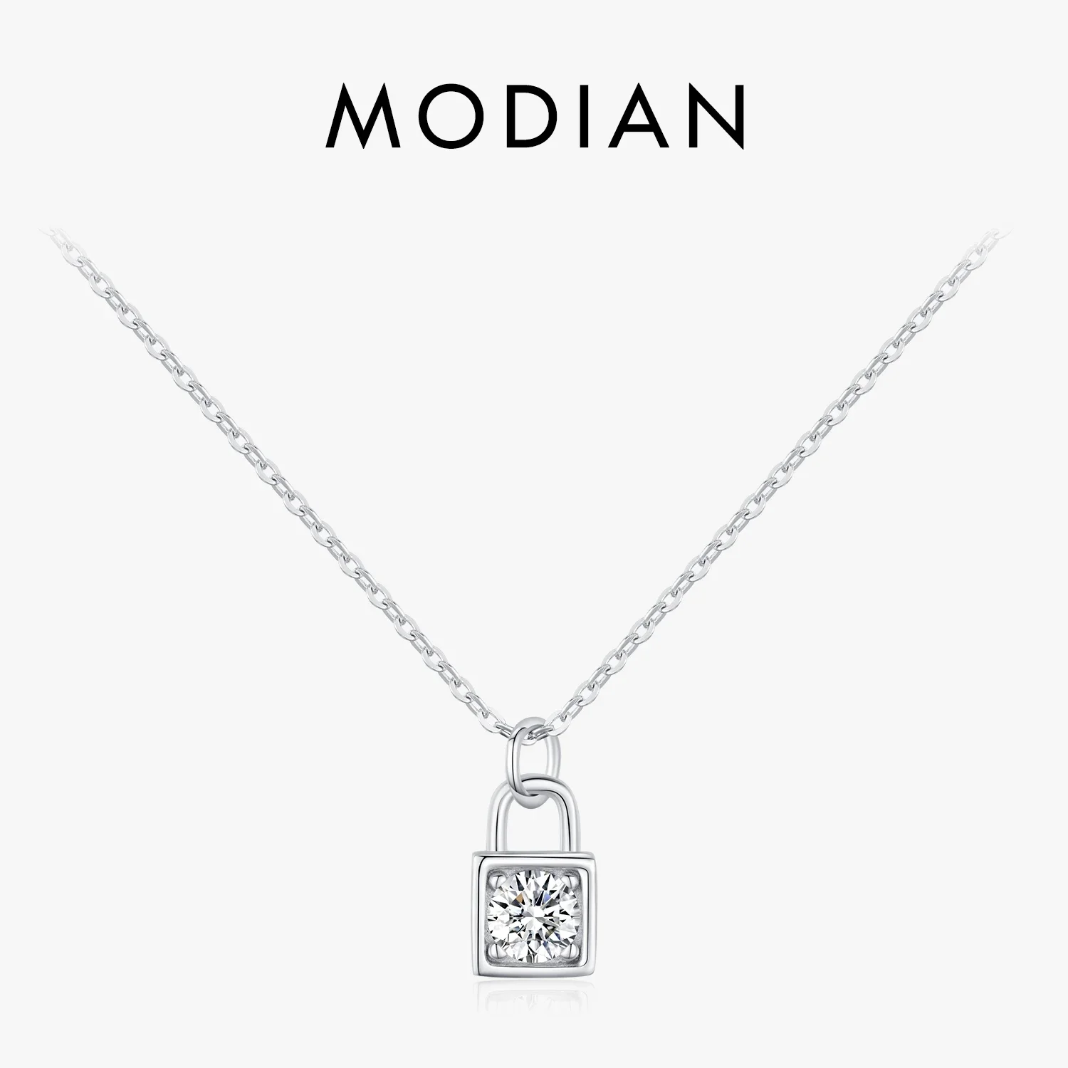 MODIAN 0.5 Carat D Color Moissanite Lock Pendant Necklace For Women 925 Sterling Silver Party Stackable Fine Jewelry With Boxes
MODIAN 0.5 Carat D Color Moissanite Lock Pendant Necklace For Women 925 Sterling Silver Party Stackable Fine Jewelry With Boxes