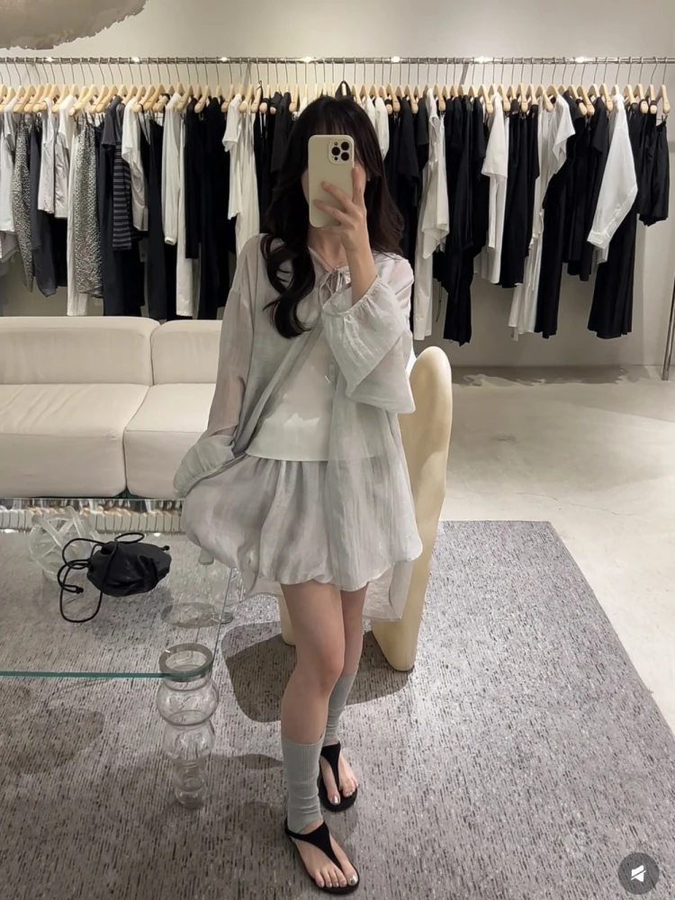 Original Hello September Summer Silk Blend Open Cardigan with Belted Pleated Design Korean Sle Loose Fit Long Sve
Original Hello September Summer Silk Blend Open Cardigan with Belted Pleated Design Korean Sle Loose Fit Long Sve