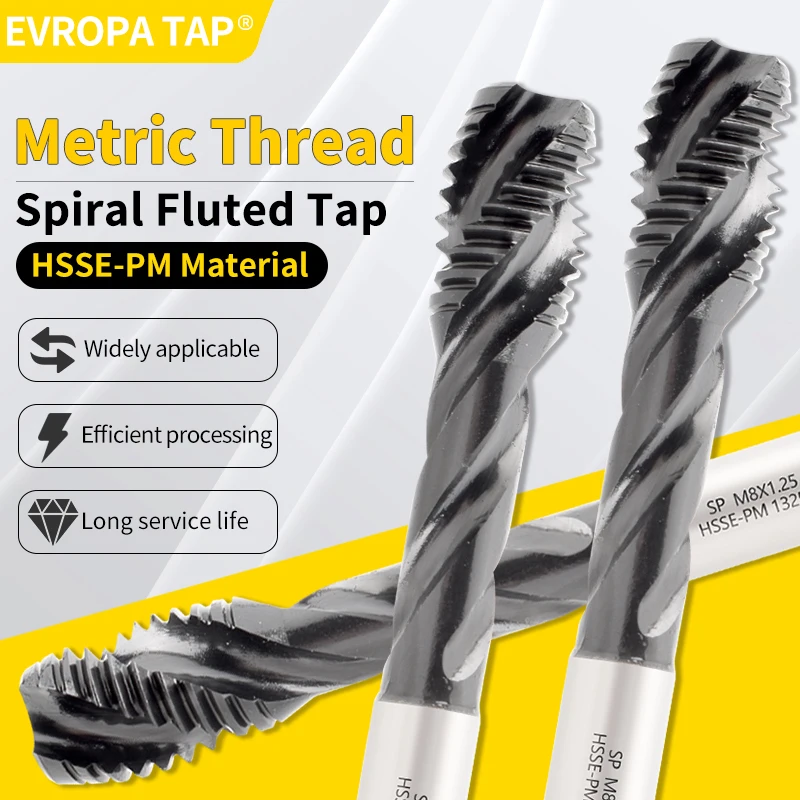 EIMOGE HSSE-PM Spiral Flute Tap M1-M16, JIS Standard Machine Taps with JP Coating for Blind Holes, HQ CNC Threading Tools
EIMOGE HSSE-PM Spiral Flute Tap M1-M16, JIS Standard Machine Taps with JP Coating for Blind Holes, HQ CNC Threading Tools