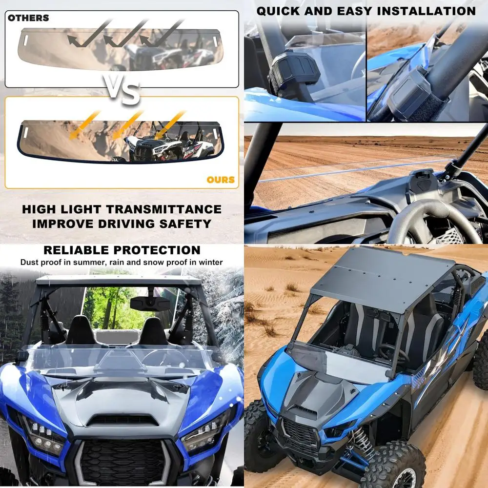 Front Half Windshield for Kawasaki Teryx KRX 1000, Clear Lightly Dustproof Durable Half Windscreen for Kawasaki Teryx KRX 1000 2
Front Half Windshield for Kawasaki Teryx KRX 1000, Clear Lightly Dustproof Durable Half Windscreen for Kawasaki Teryx KRX 1000 2