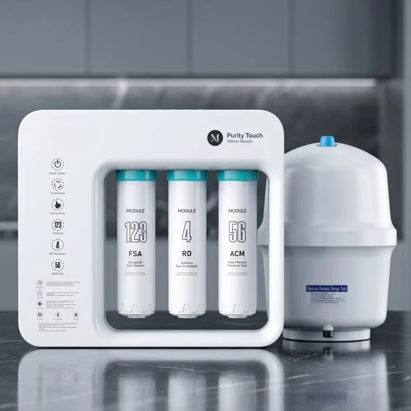 White RO Water Filter 6-Stage 100GPD with Storage Tank Under Sink OEM
White RO Water Filter 6-Stage 100GPD with Storage Tank Under Sink OEM