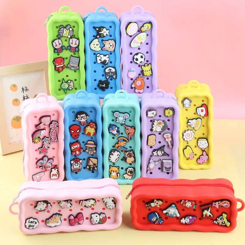 Hello Kitty Kuromi My Melody Cinnamoroll Diy Kawaii Student Big Capacity Pencil Bag Silicone Pen Bag School Supplies Gift
Hello Kitty Kuromi My Melody Cinnamoroll Diy Kawaii Student Big Capacity Pencil Bag Silicone Pen Bag School Supplies Gift