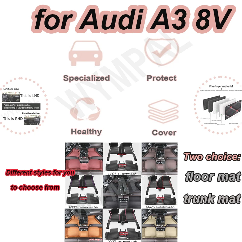 LUXURY автомобильные коврики для Audi A3 8V Sportback 2013 ~ 2019 водонепроницаемый коврик против грязи роскошный кожаный коврик автомобильные аксессуары
LUXURY автомобильные коврики для Audi A3 8V Sportback 2013 ~ 2019 водонепроницаемый коврик против грязи роскошный кожаный коврик автомобильные аксессуары