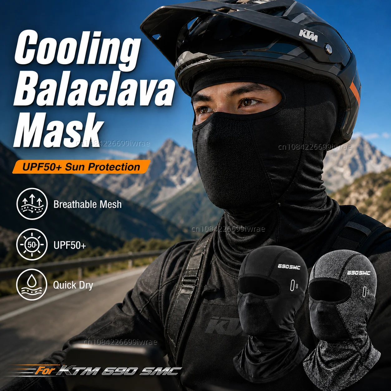 Cooling Motorcycle Balaclava Mask UPF50+ UV Protection Breathable Face Cover Summer For KTM 690 SMC R 690 ENDURO R 2019-2026
Cooling Motorcycle Balaclava Mask UPF50+ UV Protection Breathable Face Cover Summer For KTM 690 SMC R 690 ENDURO R 2019-2026