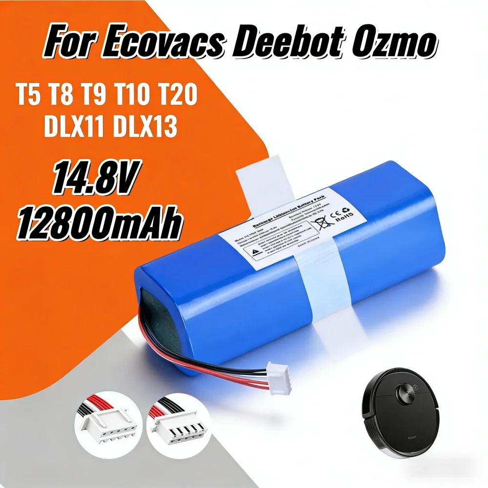 14.4V12800mAh Replacement battery For ecovacs T5 T8 T9 T10 T20 DLX11 DLX13 DLN12 X1 X1omni X1 Deebot Ozmo Sweeping robot.
14.4V12800mAh Replacement battery For ecovacs T5 T8 T9 T10 T20 DLX11 DLX13 DLN12 X1 X1omni X1 Deebot Ozmo Sweeping robot.