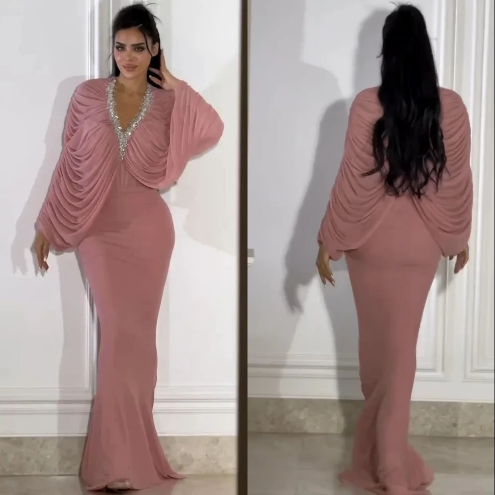 Customized Intricate Matching Jersey Sequined Pleat Trumpet V-neck Long Dresses Bespoke Occasion Classic
Customized Intricate Matching Jersey Sequined Pleat Trumpet V-neck Long Dresses Bespoke Occasion Classic