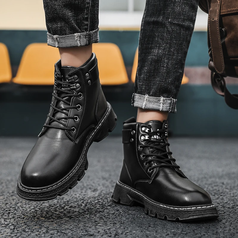 Men's High-top Boots Trendy and Niche Style Large Size Laced Up Spring-autumn New Model High-quality Outdoor Work Boots
Men's High-top Boots Trendy and Niche Style Large Size Laced Up Spring-autumn New Model High-quality Outdoor Work Boots