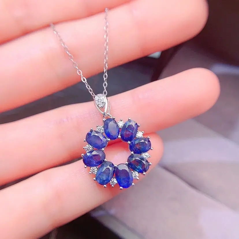 ZECAA 925 Blue Sapphire Jewelry Woman Sapphire Pendant With Natural Blue Sapphire 4*6mm S925 Silver Blue Sapphire Lady Pendant
ZECAA 925 Blue Sapphire Jewelry Woman Sapphire Pendant With Natural Blue Sapphire 4*6mm S925 Silver Blue Sapphire Lady Pendant