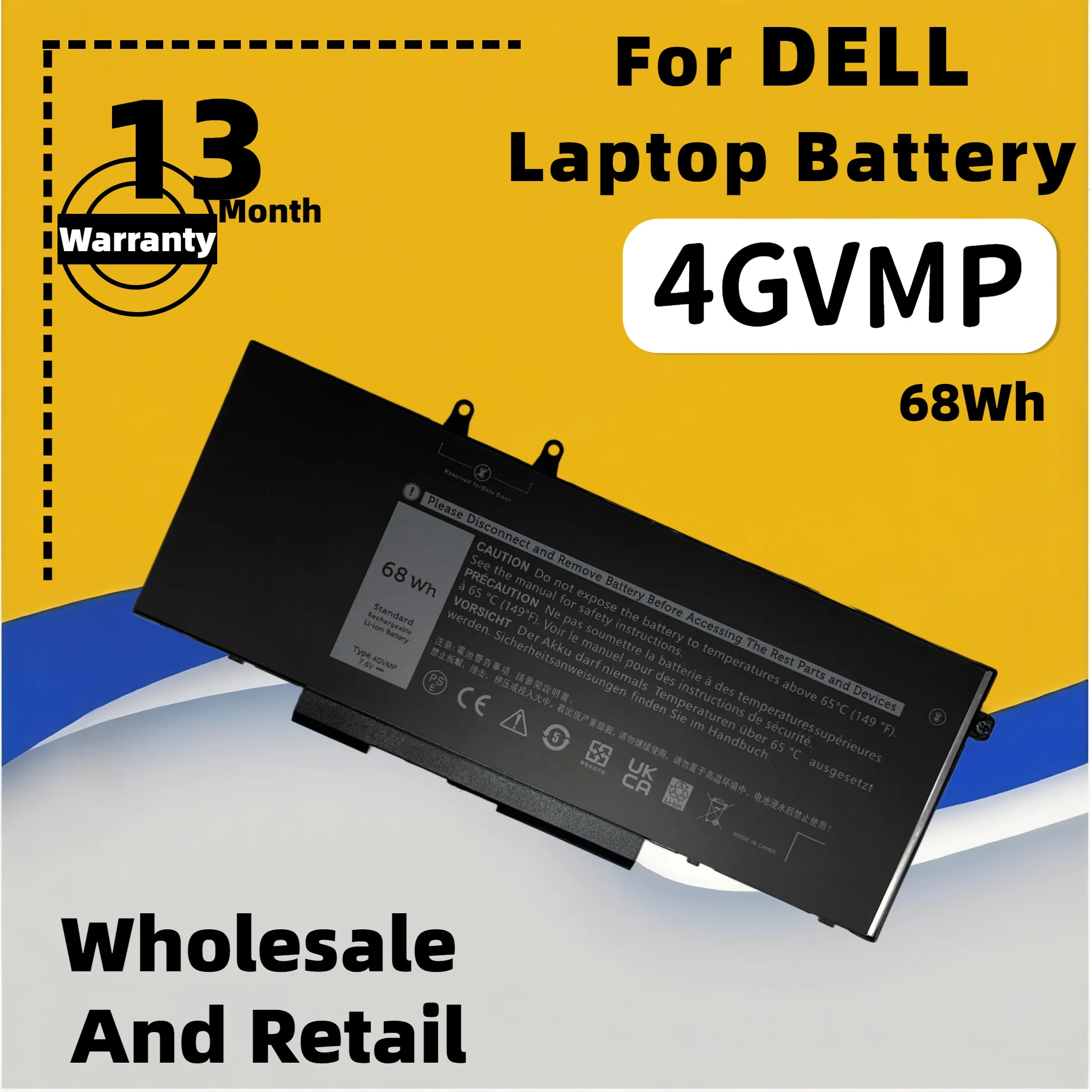 FRLESUI 4GVMP R8D7N Laptop Battery For Dell Latitude 5400 5500 Precision 3540 Inspiron 7590 7591 7791 2-in-1 P84F P42E
FRLESUI 4GVMP R8D7N Laptop Battery For Dell Latitude 5400 5500 Precision 3540 Inspiron 7590 7591 7791 2-in-1 P84F P42E