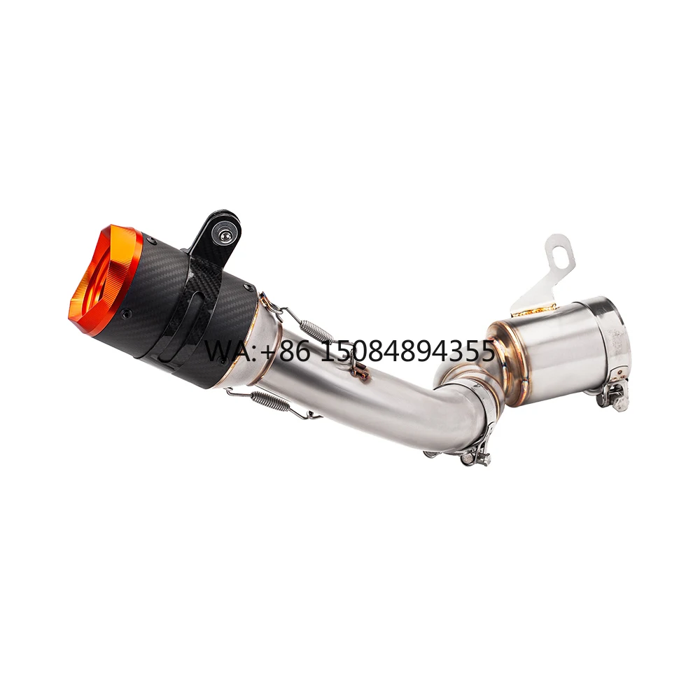 Новая модифицированная выхлопная система для мотоциклов DUKE 125 250 390 Adventure RC390 2020-2023: глушитель с передней/средней соединительной трубой 51 мм
Новая модифицированная выхлопная система для мотоциклов DUKE 125 250 390 Adventure RC390 2020-2023: глушитель с передней/средней соединительной трубой 51 мм
