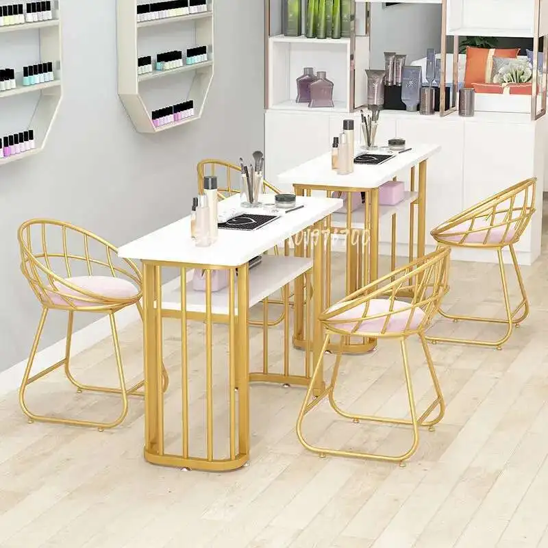 Nordic fashion simple and generous imitation marble pattern nail table chair set wrought iron single double triple nail table
Nordic fashion simple and generous imitation marble pattern nail table chair set wrought iron single double triple nail table