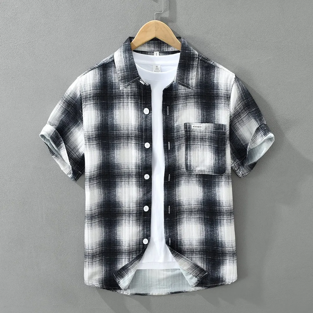2026 Summer New Plaid Short Sleeve Shirt for Men Casual Turn-down Collar Vintage Shirts Male Plus Size Fashion Clothes
2026 Summer New Plaid Short Sleeve Shirt for Men Casual Turn-down Collar Vintage Shirts Male Plus Size Fashion Clothes