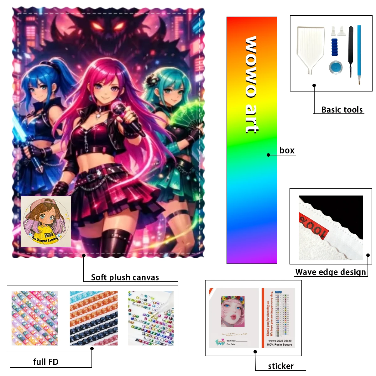 【eva Diamond Art】Tres chicas 100% resin FD+ab+yg Diamond Stamping Kit Perfect Masterpiece worth Buying
【eva Diamond Art】Tres chicas 100% resin FD+ab+yg Diamond Stamping Kit Perfect Masterpiece worth Buying