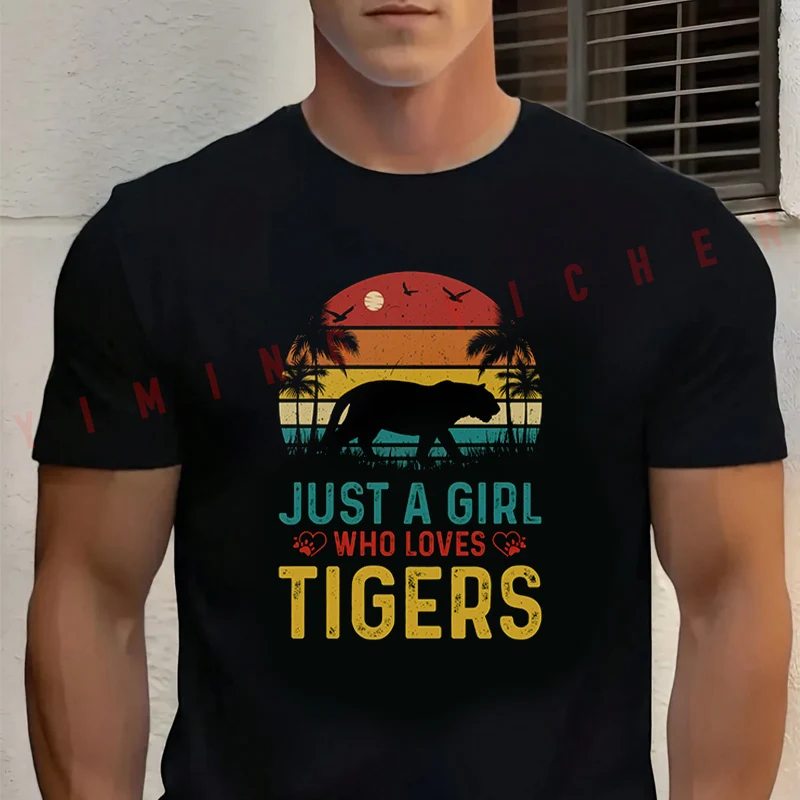 Men's Summer Cotton T-shirt Just A Girl Who Loves Tigers Graphic Motorcycle Tee Casual Short-sleeve Motorbike Cycling Top
Men's Summer Cotton T-shirt Just A Girl Who Loves Tigers Graphic Motorcycle Tee Casual Short-sleeve Motorbike Cycling Top
