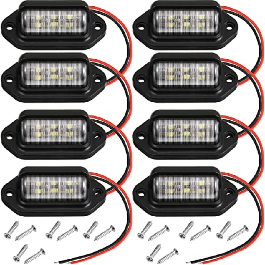 LED License Plate Light 12V-V DC Waterproof License Plate 6-SMD Lamp Taillight Tag Lights for Trailer Truck SUV VAN RV Trucks a
LED License Plate Light 12V-V DC Waterproof License Plate 6-SMD Lamp Taillight Tag Lights for Trailer Truck SUV VAN RV Trucks a