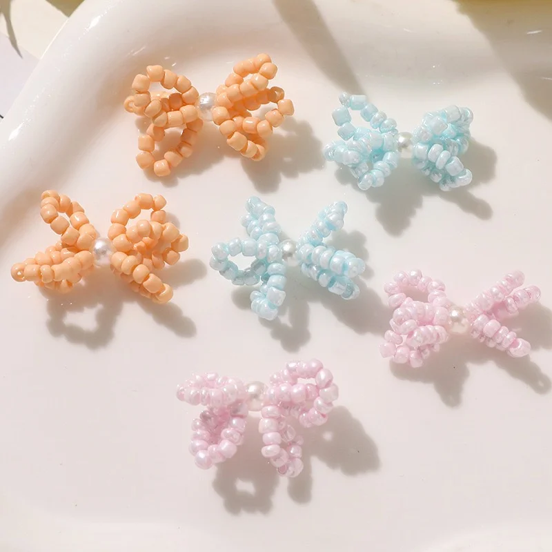 Wholesale 40pcs/lot color beads handmade weave cartoon bow shape bowknot diy jewelry garment hair accessory
Wholesale 40pcs/lot color beads handmade weave cartoon bow shape bowknot diy jewelry garment hair accessory