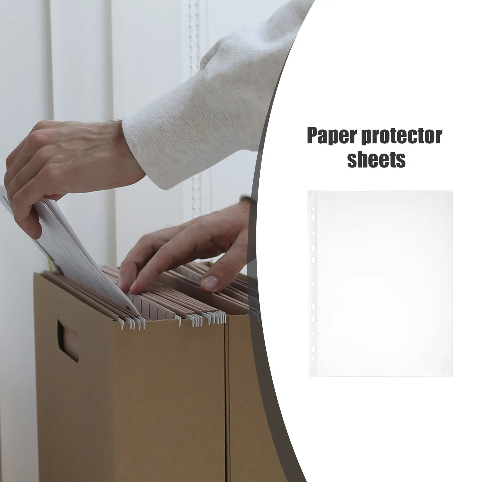 100Pcs Clear Page Protectors Plastic Sheet Protectors for Binders Loose Leaf Documents A4 Paper Sleeve Organizer Waterproof
100Pcs Clear Page Protectors Plastic Sheet Protectors for Binders Loose Leaf Documents A4 Paper Sleeve Organizer Waterproof