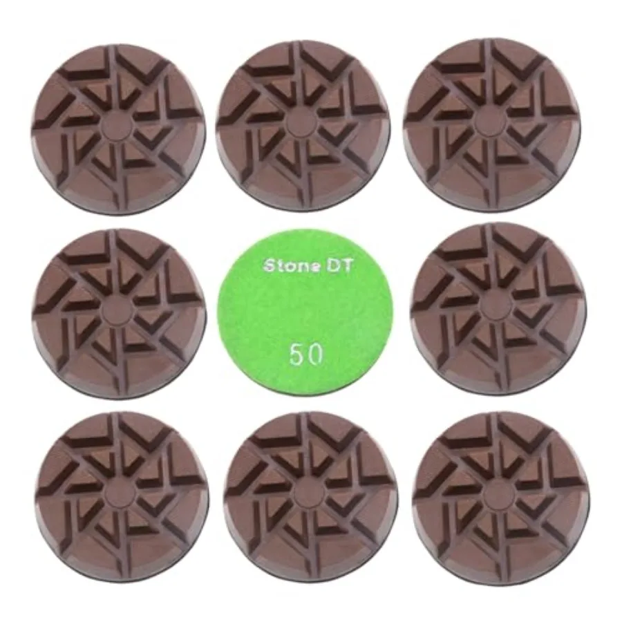 Floor grinding machine application: 3-inch resin bond diamond polishing pucks in gray color featuring high durability and fast
Floor grinding machine application: 3-inch resin bond diamond polishing pucks in gray color featuring high durability and fast