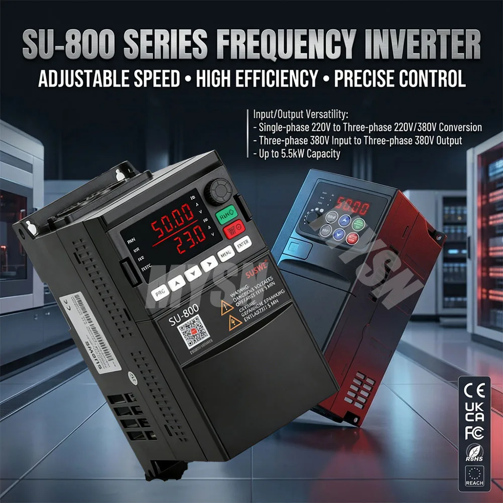 VFD SU 800 0.75KW1.5KW2.2KW5.5KW7.5KW High-performance Vector Type Frequency Converter Three-phase Motor Frequency Converter DIY
VFD SU 800 0.75KW1.5KW2.2KW5.5KW7.5KW High-performance Vector Type Frequency Converter Three-phase Motor Frequency Converter DIY