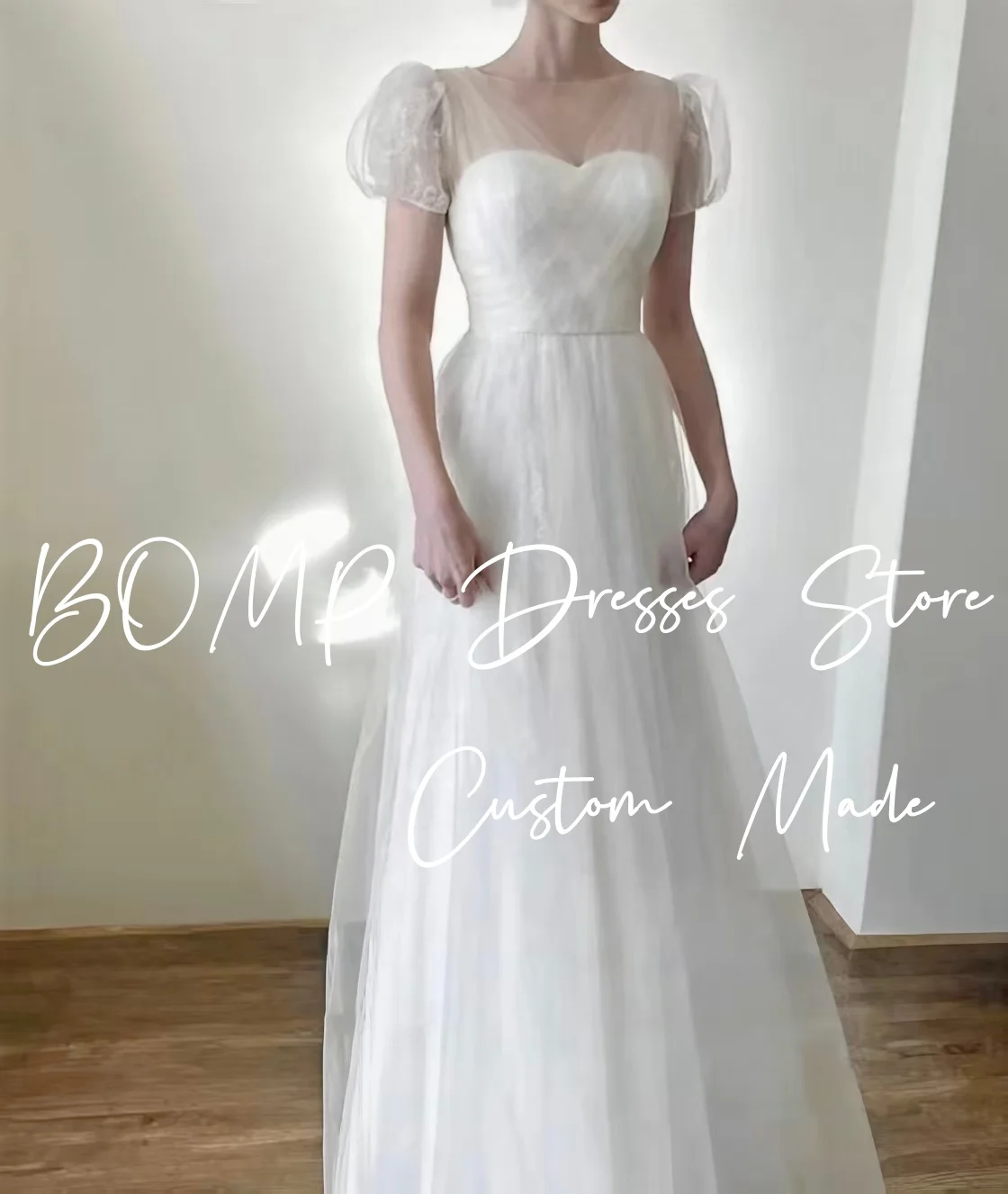 BOMP Простое свадебное платье с v-образным вырезом для фотосессии, иллюзия, пышные рукава, корейские свадебные платья, трапециевидной формы, длиной до пола, корсет по индивидуальному заказу
BOMP Простое свадебное платье с v-образным вырезом для фотосессии, иллюзия, пышные рукава, корейские свадебные платья, трапециевидной формы, длиной до пола, корсет по индивидуальному заказу