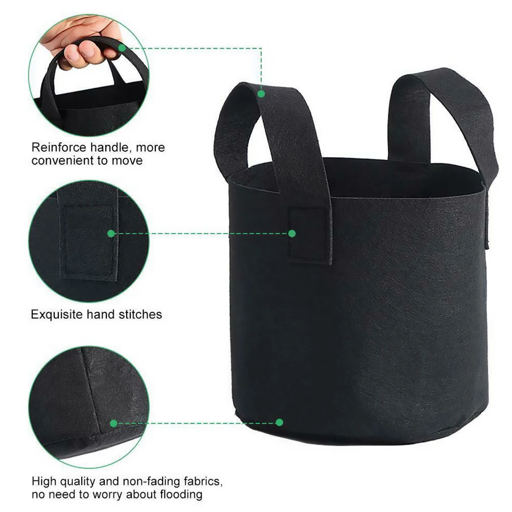 6 pcs Felt Planting Bags 10 Inch Reusable Grow Bags For Vegetables Herbs Succulents Indoor Outdoor Garden Durable Plant Pouch
6 pcs Felt Planting Bags 10 Inch Reusable Grow Bags For Vegetables Herbs Succulents Indoor Outdoor Garden Durable Plant Pouch