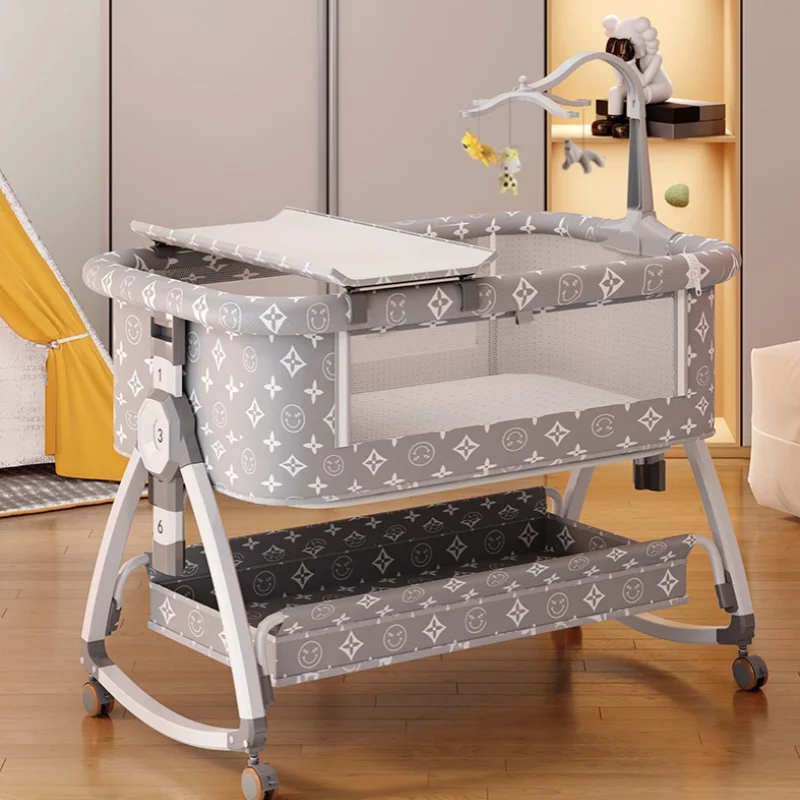 Crib movable multi-function folding height adjustment splicing queen bed baby bassinet Newborn bb bed anti-overflow
Crib movable multi-function folding height adjustment splicing queen bed baby bassinet Newborn bb bed anti-overflow