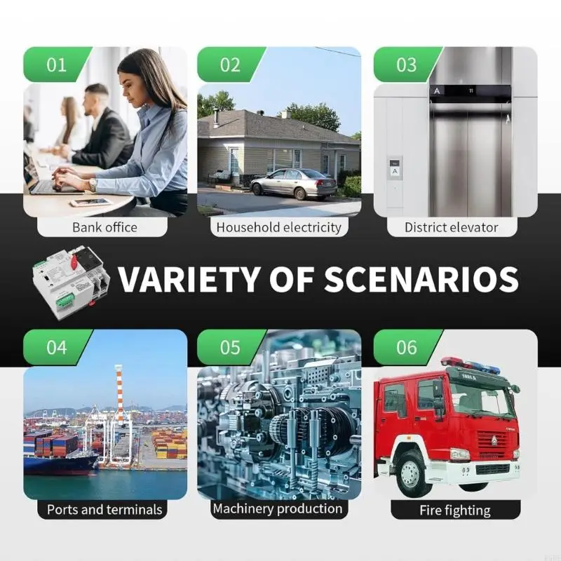 E5BE Double Power Automatic Transfer Switches 2P 100A Changeover Switches Din Mounted Controller Easy to Install
E5BE Double Power Automatic Transfer Switches 2P 100A Changeover Switches Din Mounted Controller Easy to Install