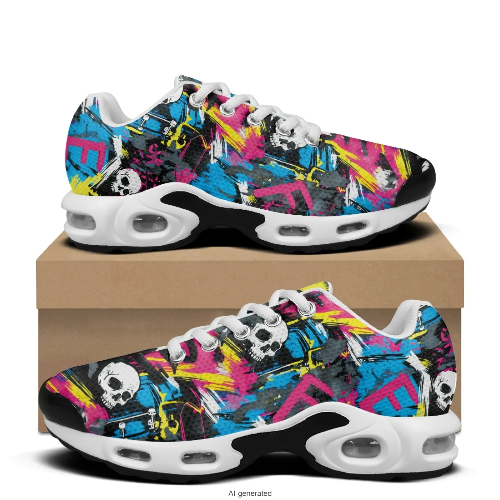 XIXIRIMIDO Graffiti Skull Air-Cushioned Sneakers Women's Running Shoes Men's Commuter Shoes Lightweight Breathable Soft 36-48
XIXIRIMIDO Graffiti Skull Air-Cushioned Sneakers Women's Running Shoes Men's Commuter Shoes Lightweight Breathable Soft 36-48