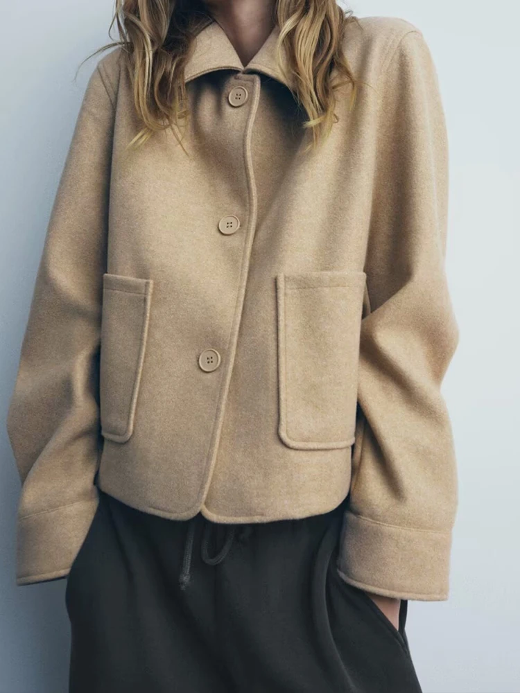 2024 Autumn and Winter New Arrivals Sand Color Women's Simple Versatile Pocket Decoration Soft Lapel Long Sleeve Jacket
2024 Autumn and Winter New Arrivals Sand Color Women's Simple Versatile Pocket Decoration Soft Lapel Long Sleeve Jacket
