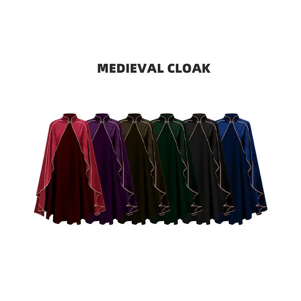 Men Halloween Cloak Cosplay Cape Medieval Shawl Vampire Pirate Robe Old Ranger Costume Adults Women Carnival Fancy Party Cape
Men Halloween Cloak Cosplay Cape Medieval Shawl Vampire Pirate Robe Old Ranger Costume Adults Women Carnival Fancy Party Cape
