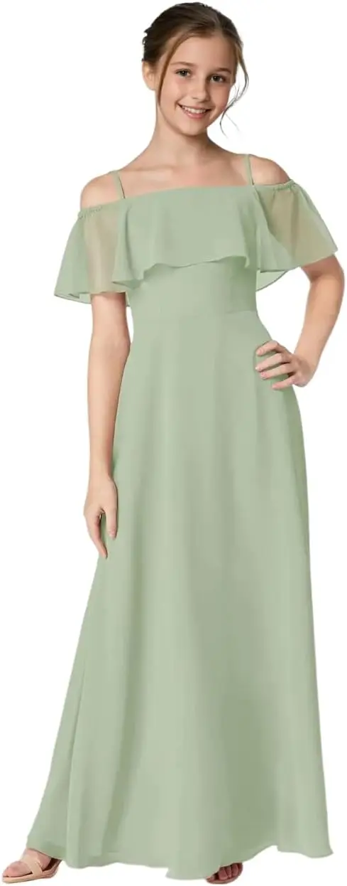 Off Shoulder Junior Bridesmaid Chiffon Dress Flower Girl Dresses for Wedding First Communion Dress
Off Shoulder Junior Bridesmaid Chiffon Dress Flower Girl Dresses for Wedding First Communion Dress