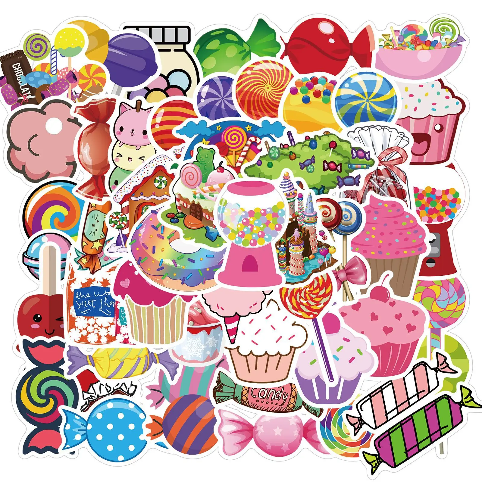 50pcs Cartoon Colorful Candy Series Graffiti Stickers For Mobile Phone Shell Skateboard Decorative Stickers DIY Toy Sticker Pack
50pcs Cartoon Colorful Candy Series Graffiti Stickers For Mobile Phone Shell Skateboard Decorative Stickers DIY Toy Sticker Pack