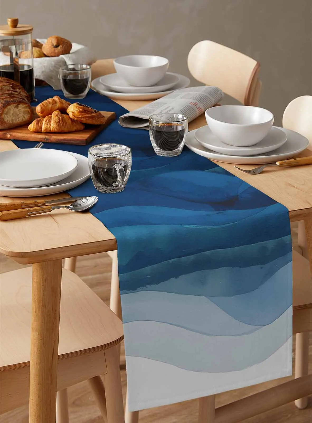 Abstract Ocean Waves Gradient Linen Table Runner Wedding Party Spring Table Runners Dresser Scarf Decor
Abstract Ocean Waves Gradient Linen Table Runner Wedding Party Spring Table Runners Dresser Scarf Decor