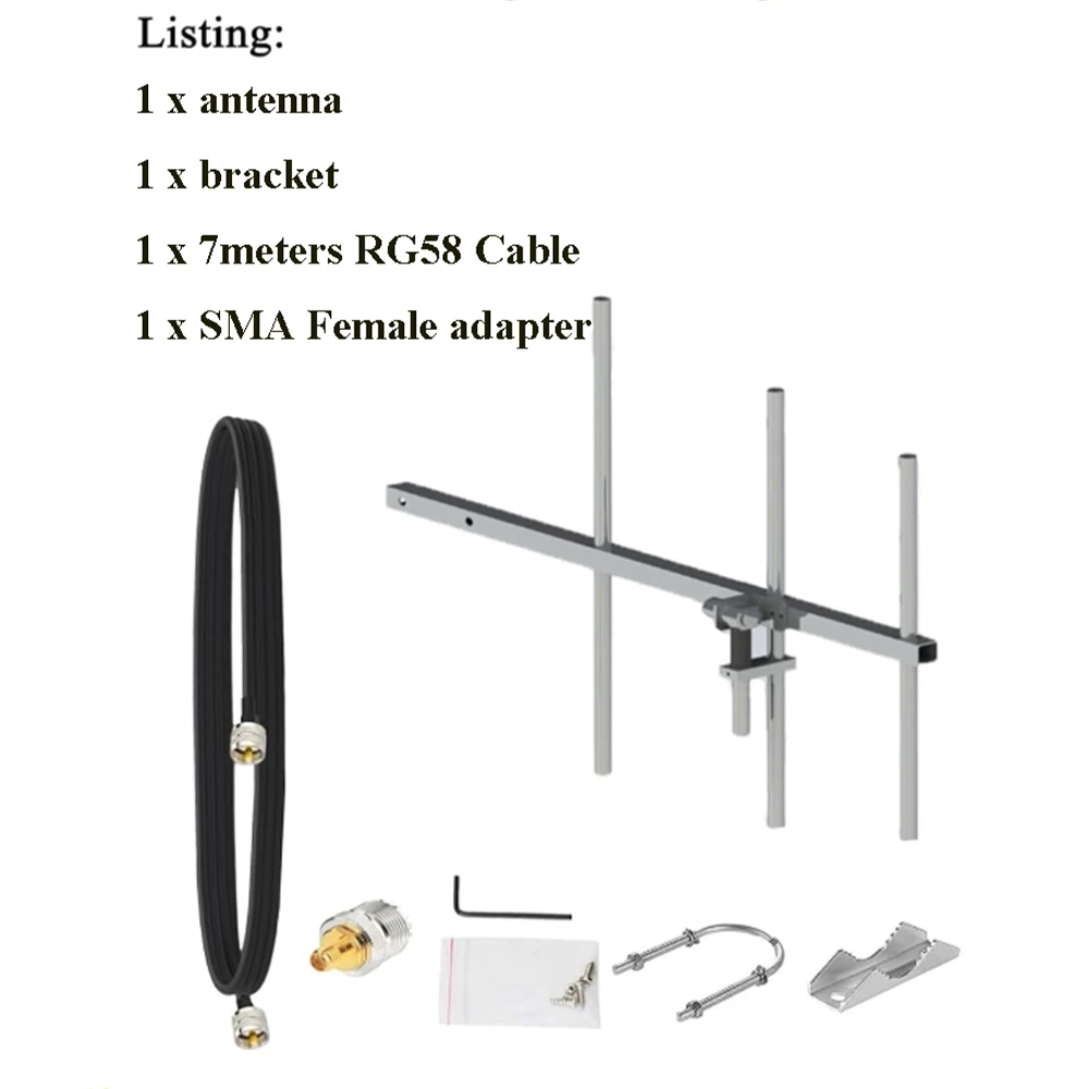 Full Kit GMRS Communication Solution,Yagi Antenna,400-470Mhz 7dBi for GMRS Repeater/Ham Radio7m PL-259 Coax Cable
Full Kit GMRS Communication Solution,Yagi Antenna,400-470Mhz 7dBi for GMRS Repeater/Ham Radio7m PL-259 Coax Cable
