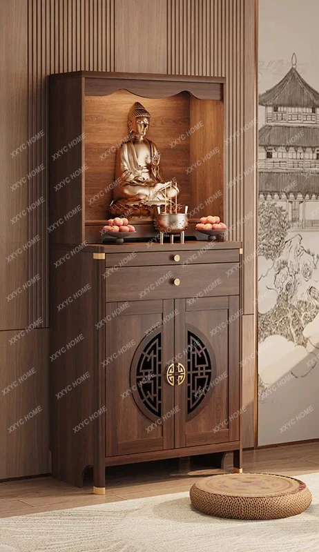 New Chinese-style household shrine stand cabinet incense case Buddha statue cabinet offering platform
New Chinese-style household shrine stand cabinet incense case Buddha statue cabinet offering platform