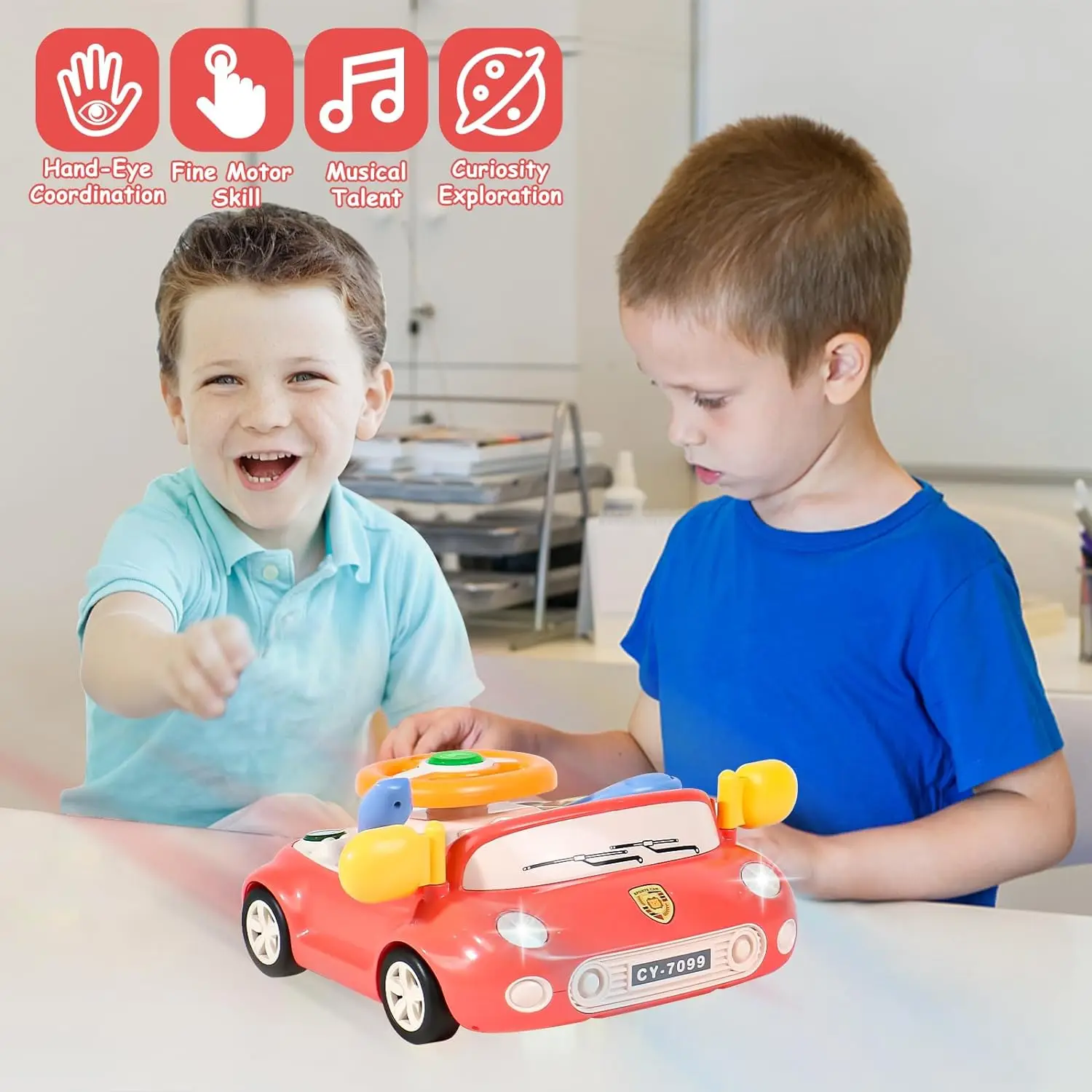 Baby Musical Steering Wheel Car Toy Interactive Simulation Driving Toys Car Seat Sensory Toy Develops Fine Motor Skills For Gift
Baby Musical Steering Wheel Car Toy Interactive Simulation Driving Toys Car Seat Sensory Toy Develops Fine Motor Skills For Gift