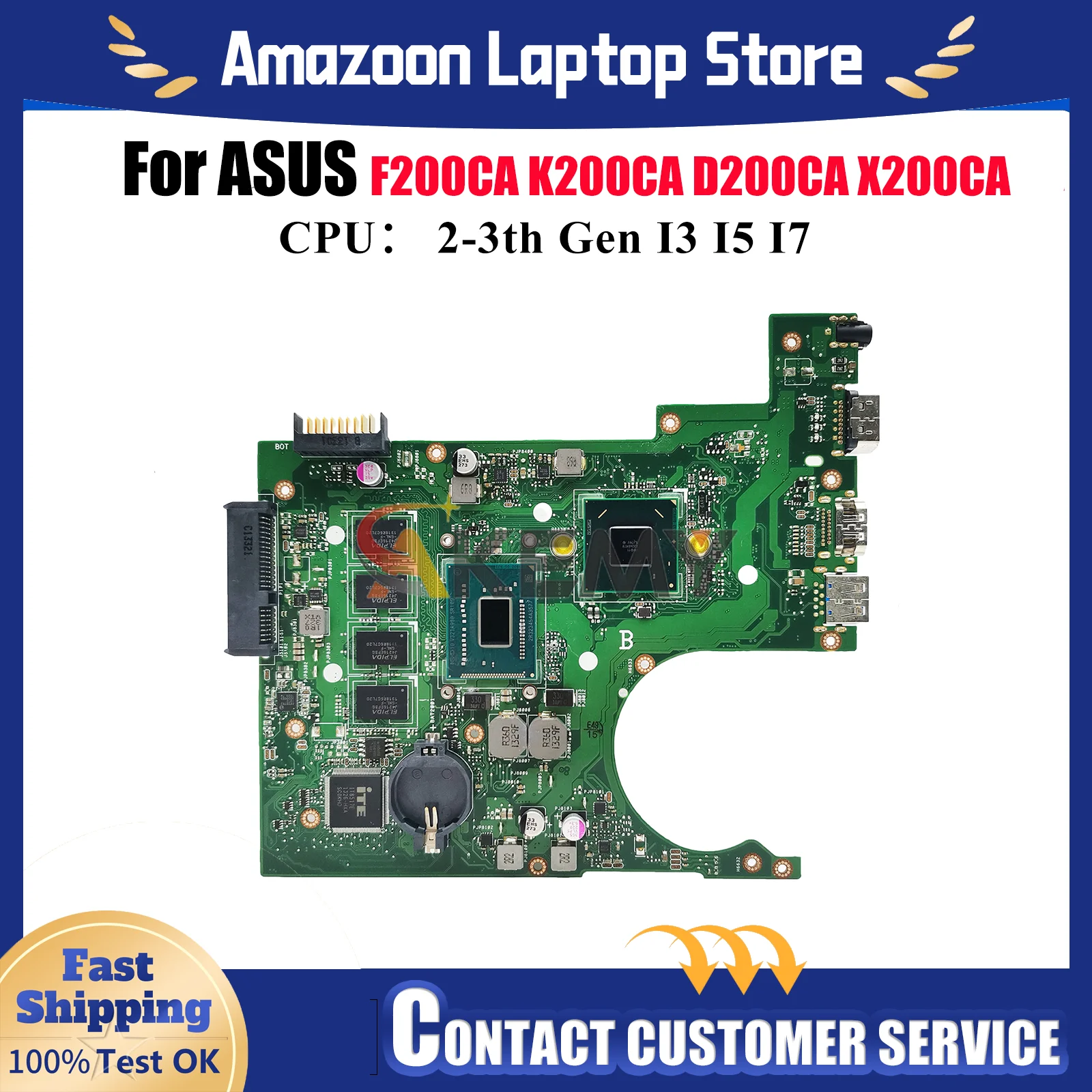 X200CA Laptop Motherboard For ASUS VivoBook D200CA X200C X200CA F200CA K200CA Notebook Mainboard With I3 I5 I7 CPU 100% tests OK
X200CA Laptop Motherboard For ASUS VivoBook D200CA X200C X200CA F200CA K200CA Notebook Mainboard With I3 I5 I7 CPU 100% tests OK