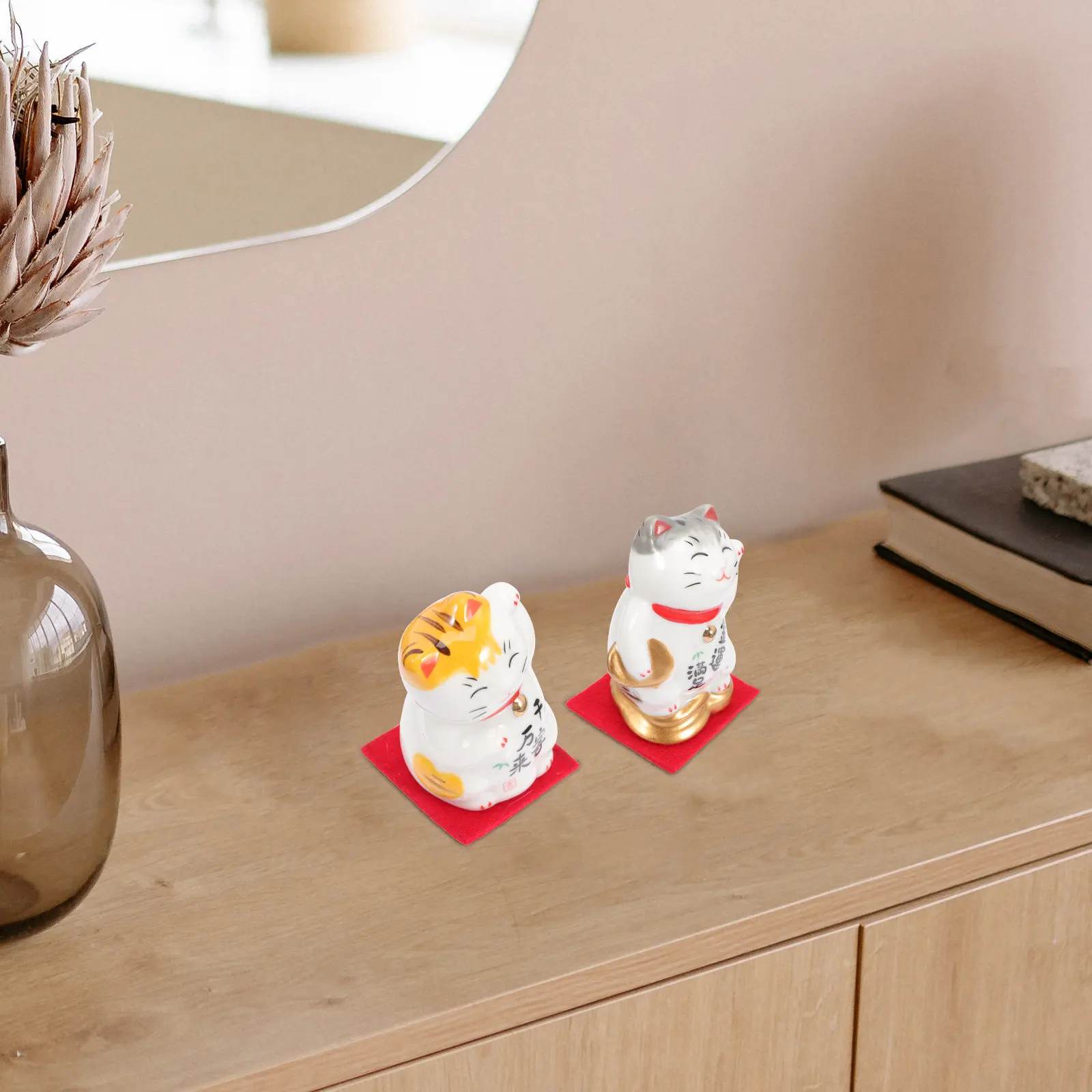 2 шт. очаровательных статуэток кошек с яркой гладкой текстурой для декора подоконника, стола, приборной панели автомобиля, талисман Фэн-шуй
2 шт. очаровательных статуэток кошек с яркой гладкой текстурой для декора подоконника, стола, приборной панели автомобиля, талисман Фэн-шуй